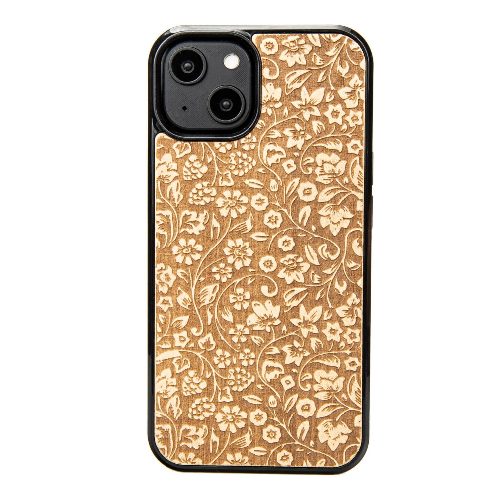 Apple iPhone 15 Flowers Anigre Bewood Wood Case