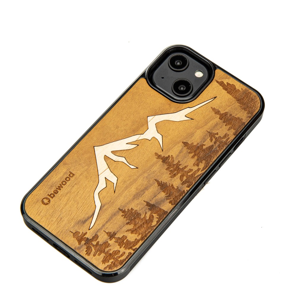 Apple iPhone 15 Mountains Imbuia Bewood Wood Case