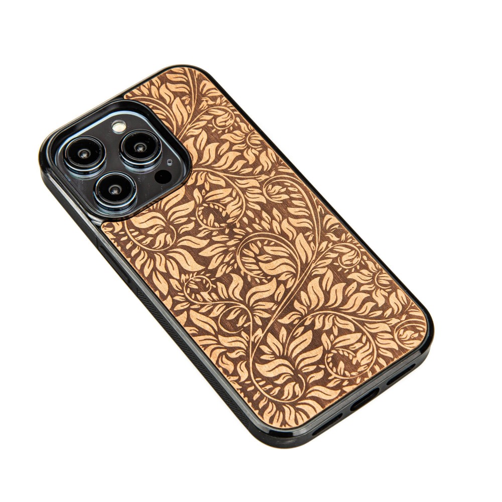 Drewniane Etui Bewood do iPhone 15 Pro LIŚCIE JABŁOŃ