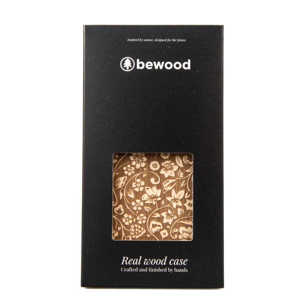 Apple iPhone 15 Pro Max Flowers Anigre Bewood Wood Case