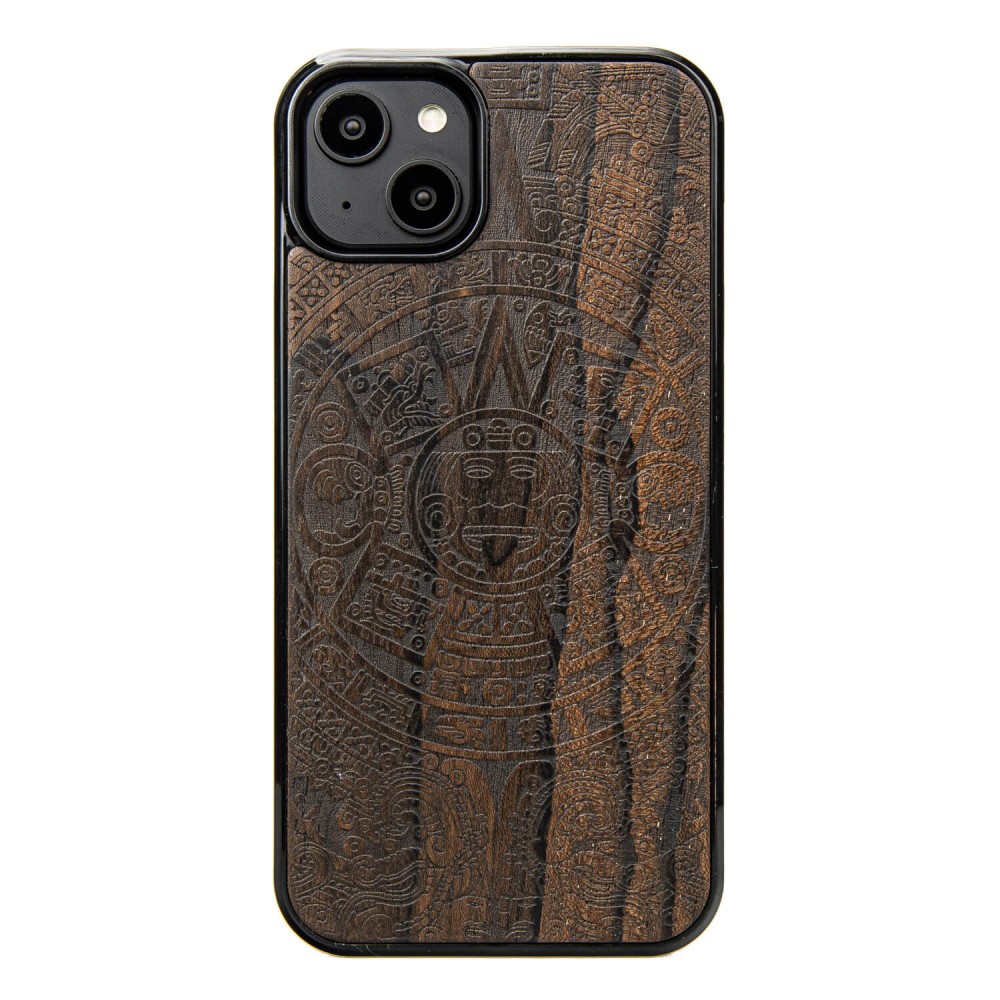 Apple iPhone 15 Plus Aztec Calendar Ziricote Bewood Wood Case