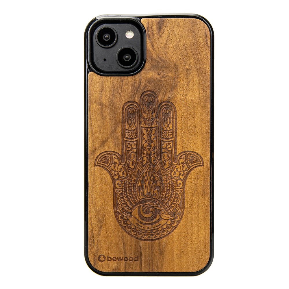 Apple iPhone 15 Plus Hamsa Imbuia Bewood Wood Case