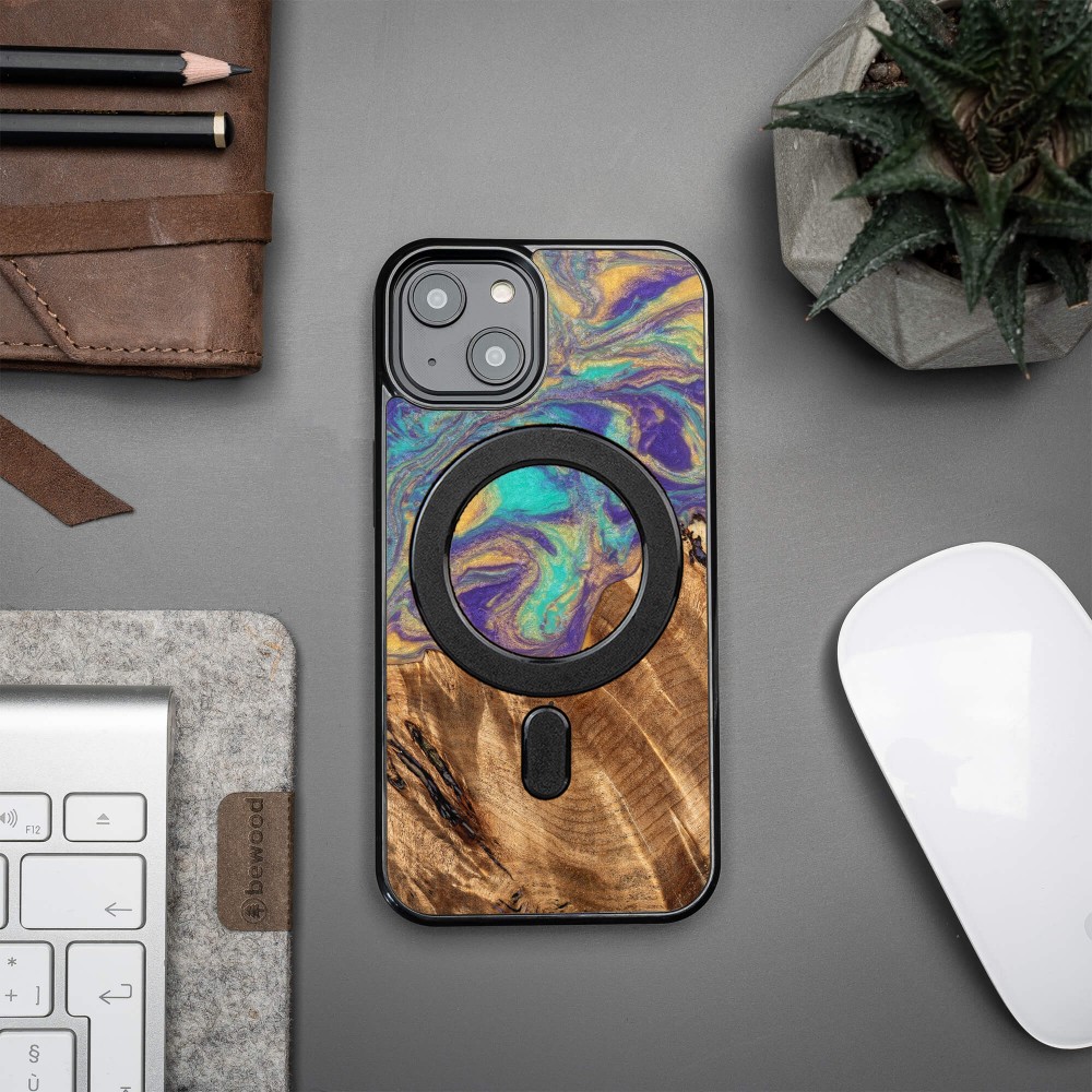 Bewood Resin Case - iPhone 15 - Planets - Mercury - MagSafe