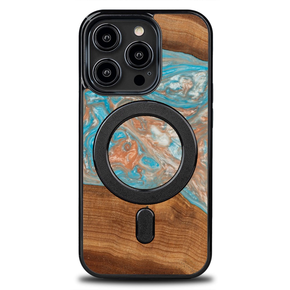 Bewood Resin Case - iPhone 15 Pro - Planets - Saturn - MagSafe