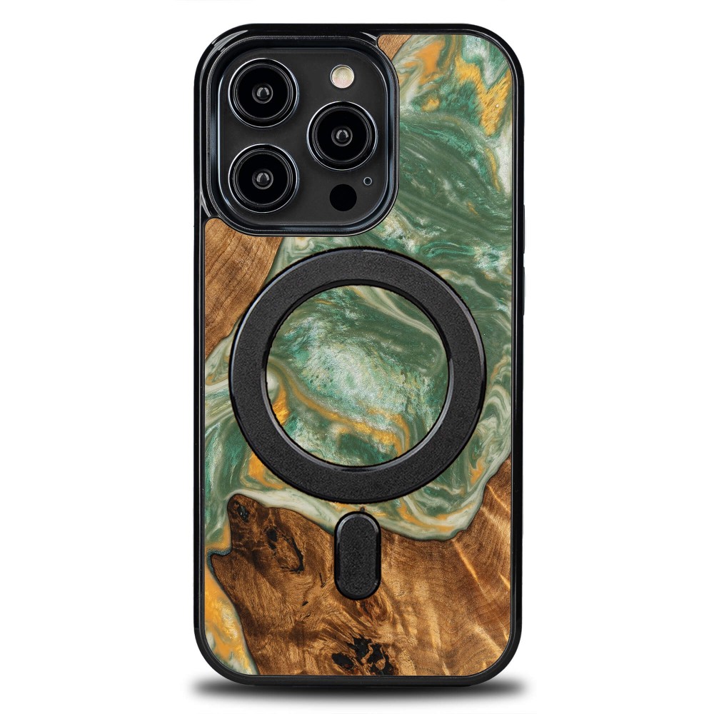 Etui Bewood Unique do iPhone 15 Pro - 4 Żywioły - Woda z MagSafe