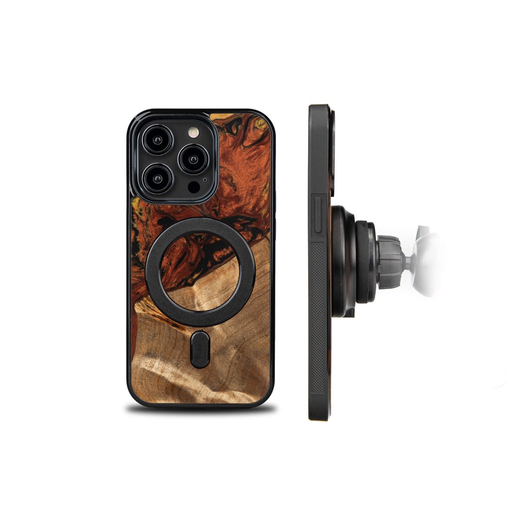 Bewood Resin Case - iPhone 15 Pro - 4 Elements - Fire - MagSafe