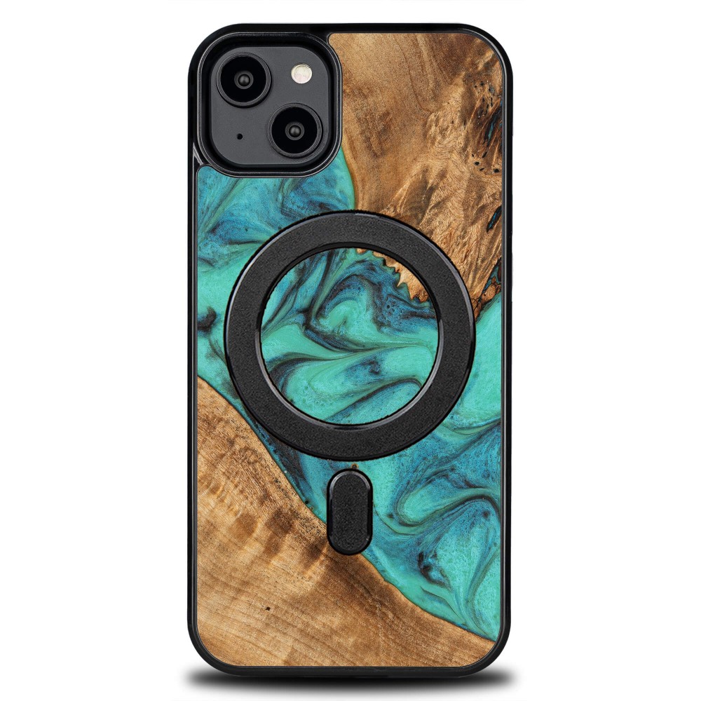 Bewood Resin Case - iPhone 15 Plus - Turquoise - MagSafe