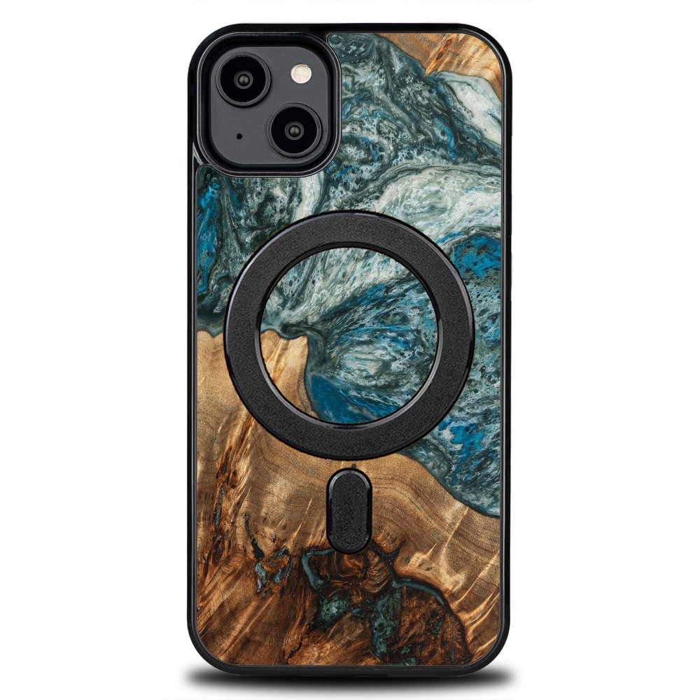 Bewood Resin Case - iPhone 15 Plus - Planets - Earth - MagSafe