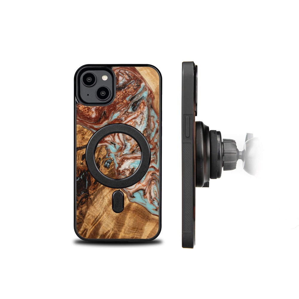 Etui Bewood Unique do iPhone 15 Plus - Planets - Jowisz z MagSafe