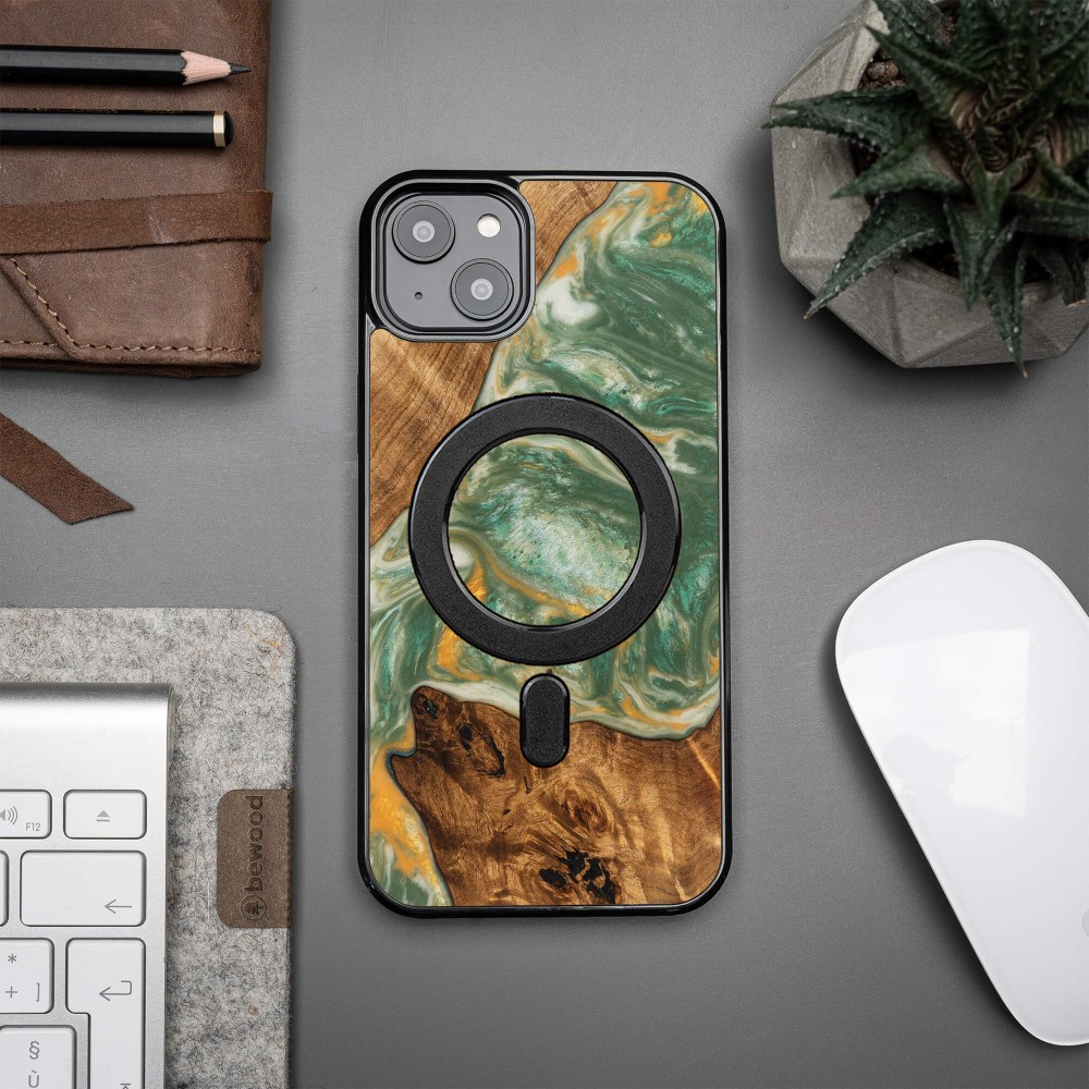 Bewood Resin Case - iPhone 15 Plus - 4 Elements - Water - MagSafe