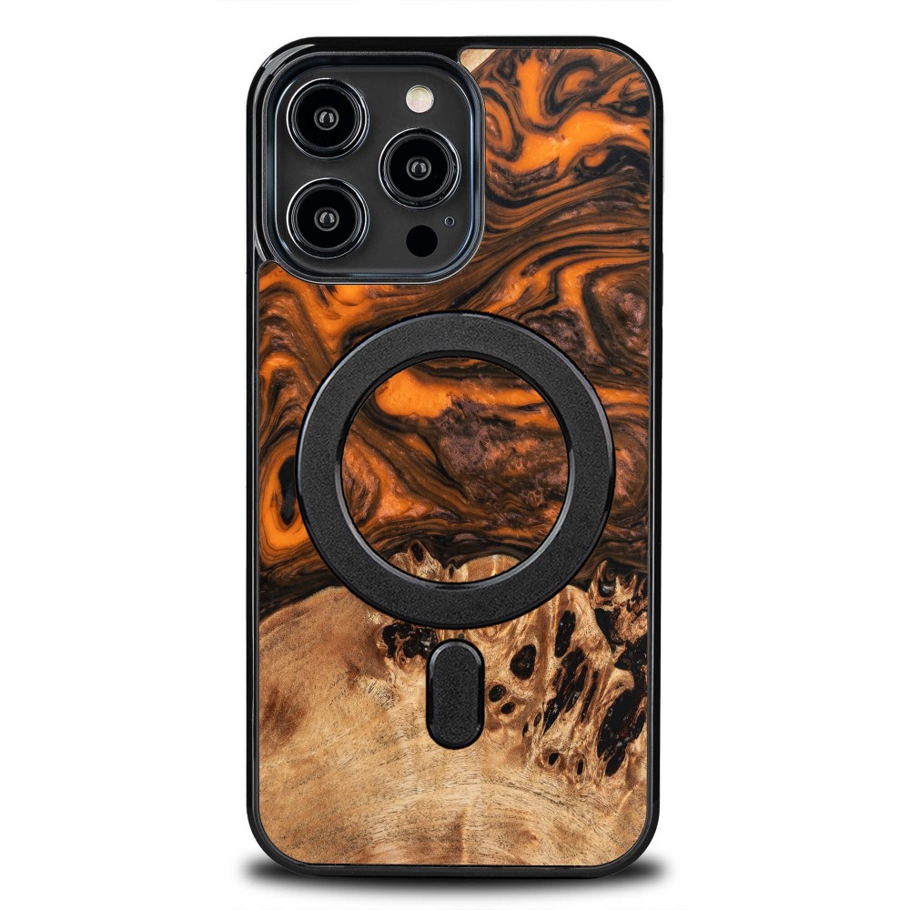Etui Bewood Unique do iPhone 15 Pro Max - Orange z MagSafe