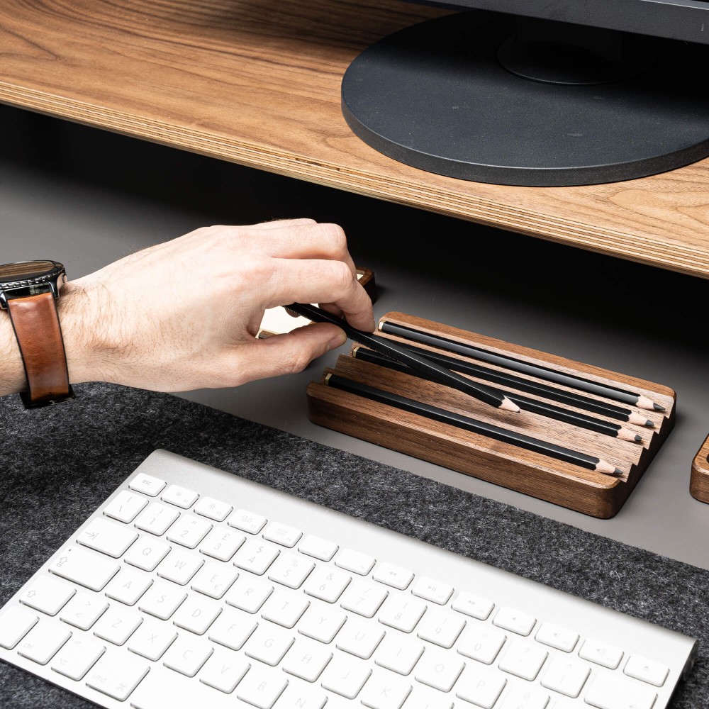 Supplies Pencil Case Walnut Pen Holder Wood Pen Holder Desktop