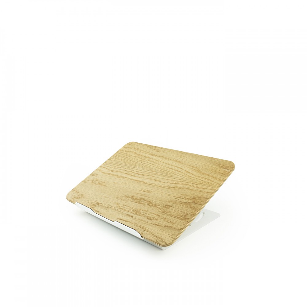 Laptop stand - Bewood Laptop Riser - White - Oak