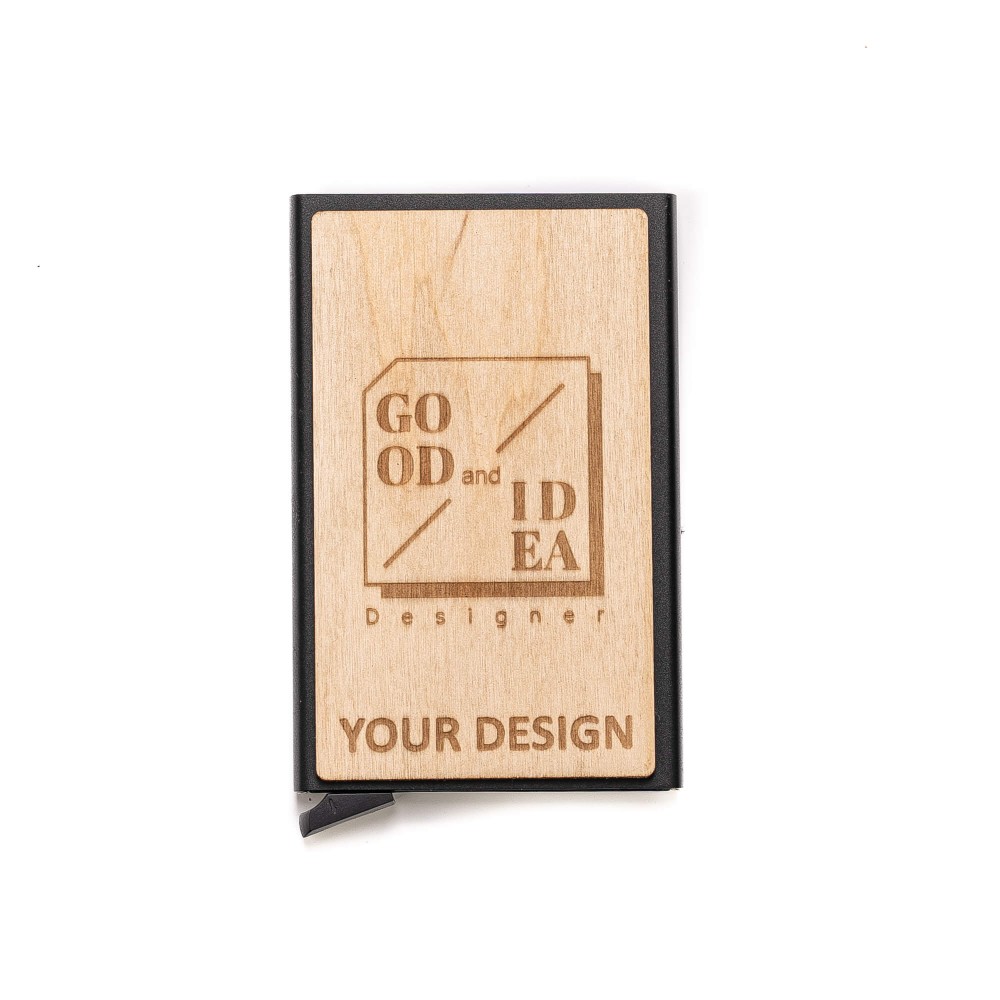 Personalizowane etui na karty Black - Twoje Logo - Zaprojektuj