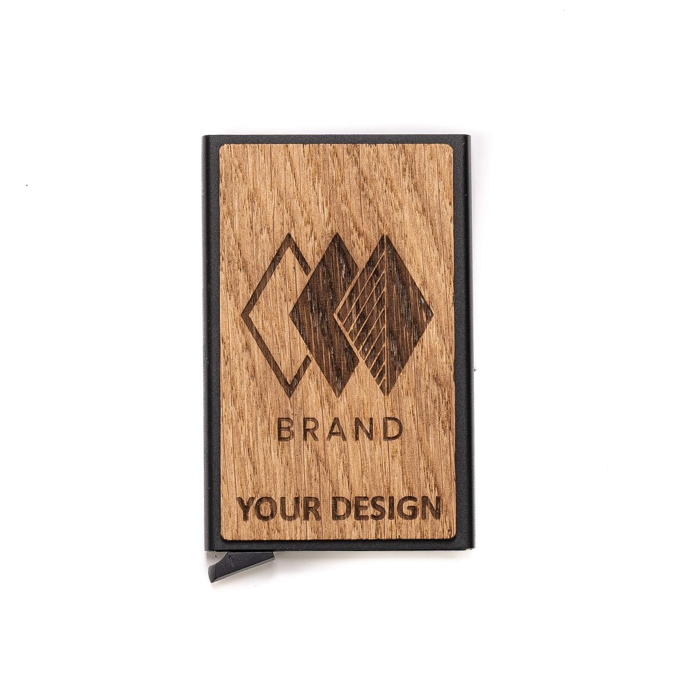 Personalized Black Card Holder - Your Logo - Design