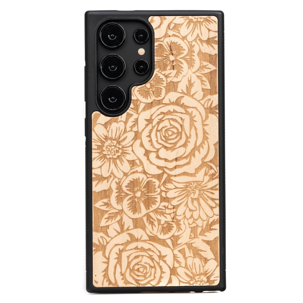 Samsung Galaxy S24 Ultra Roses Anigre Bewood Wood Case