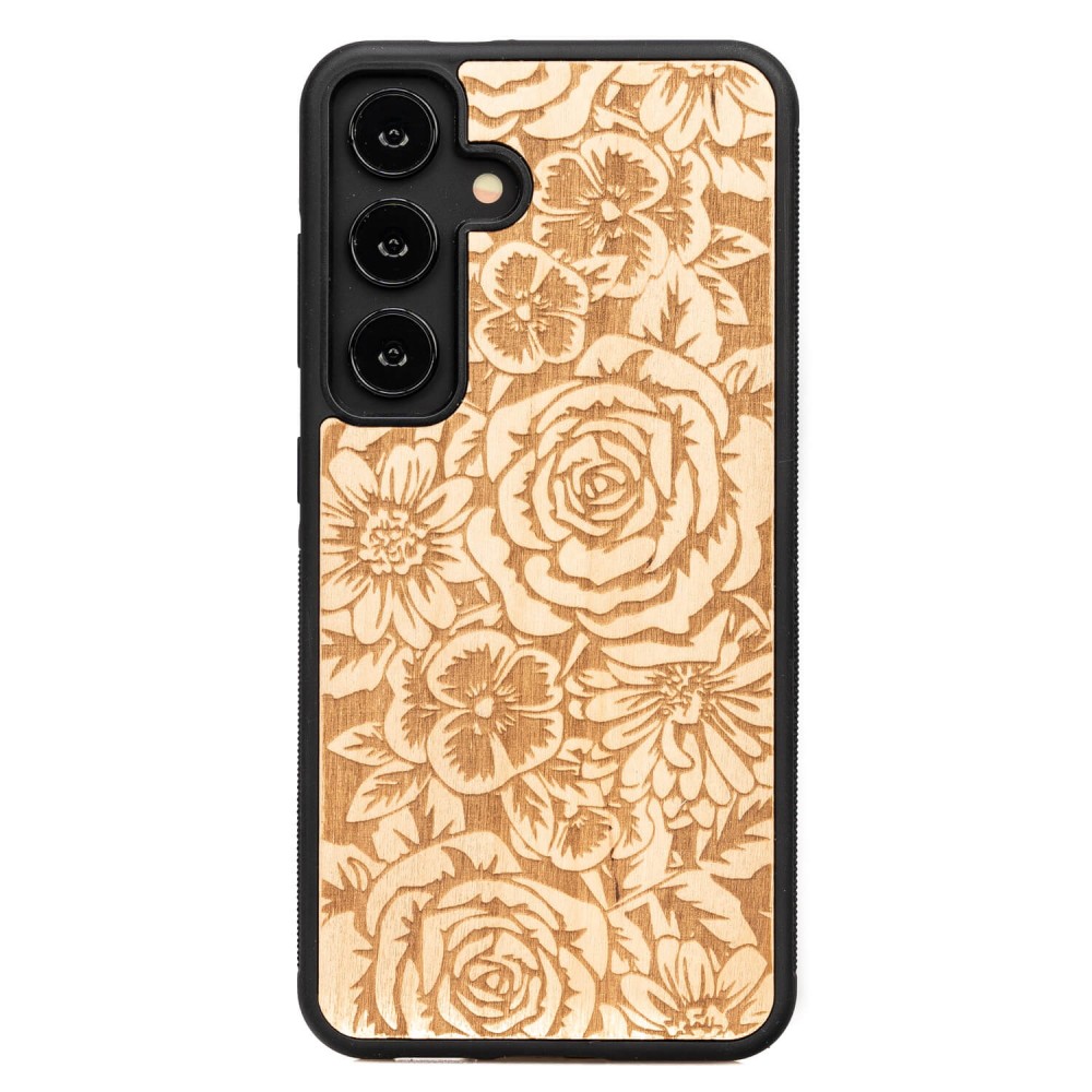 Samsung Galaxy S24 Roses Anigre Bewood Wood Case