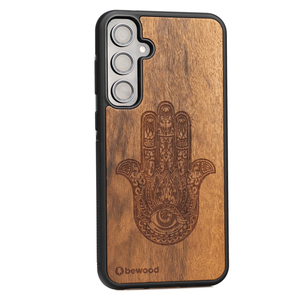 Drewniane Etui Bewood na Samsung Galaxy S23 FE HAMSA IMBUIA