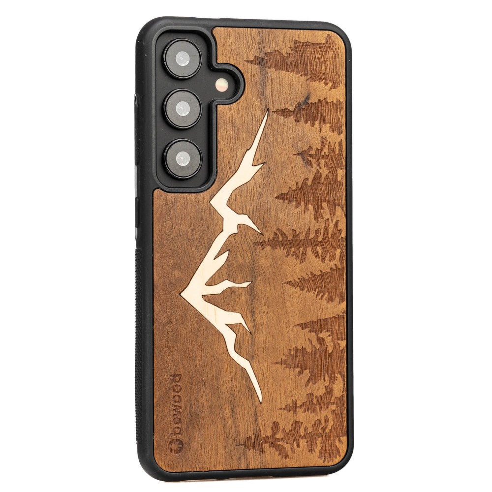 Samsung Galaxy A55 5G Mountains Imbuia Bewood Wood Case