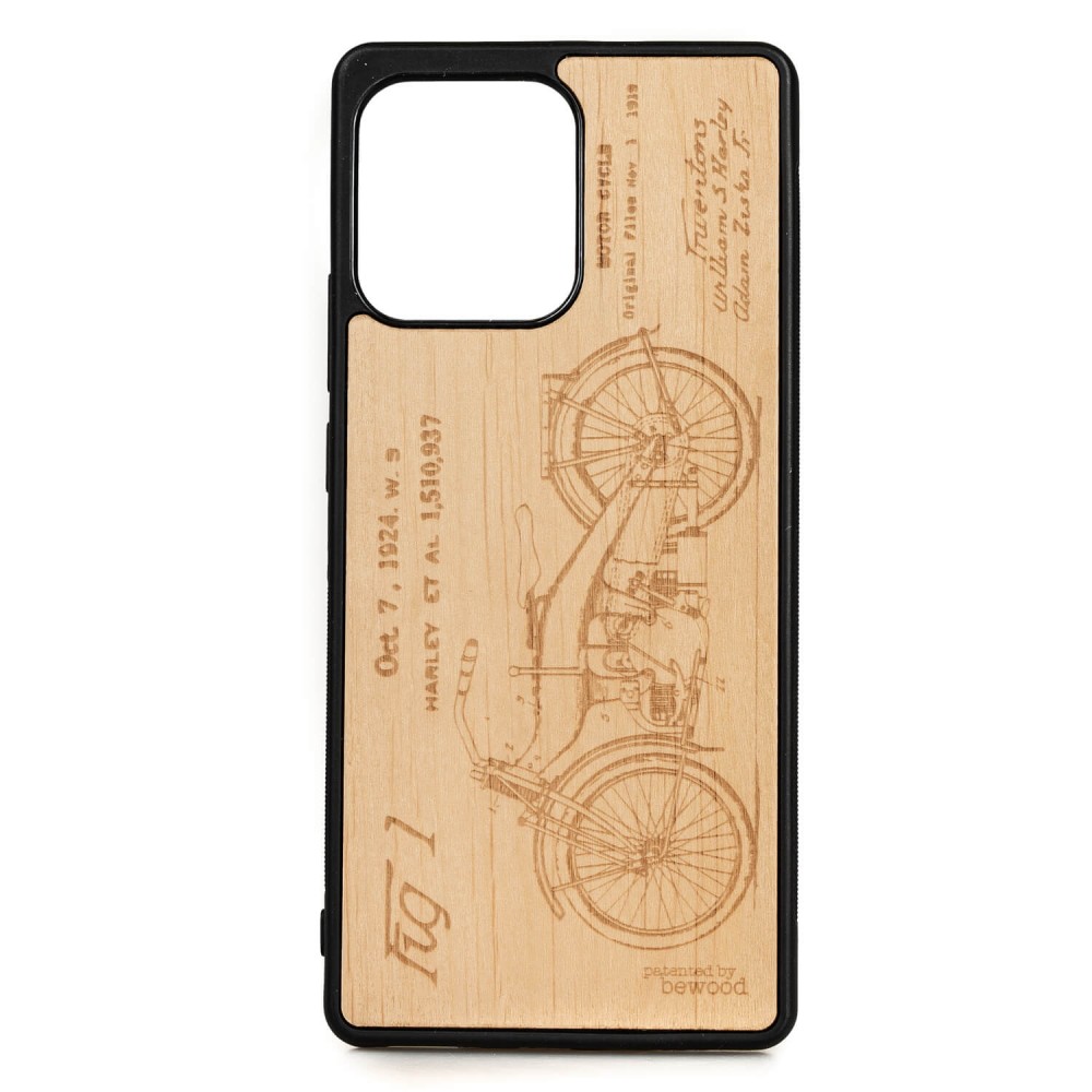 Drewniane Etui Bewood na Motorola Edge 40 HARLEY PATENT ANIEGRE