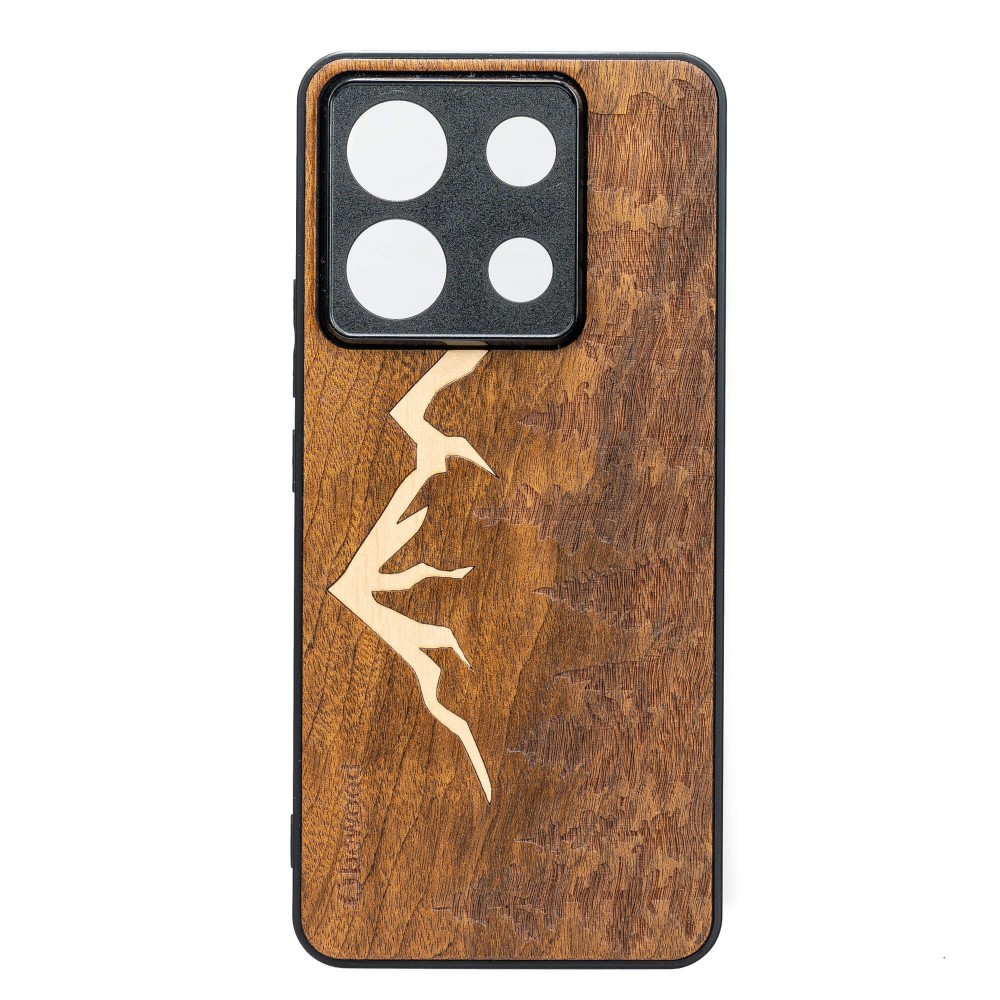 Drewniane Etui Bewood do Xiaomi Redmi Note 13 5G GÓRY IMBUIA