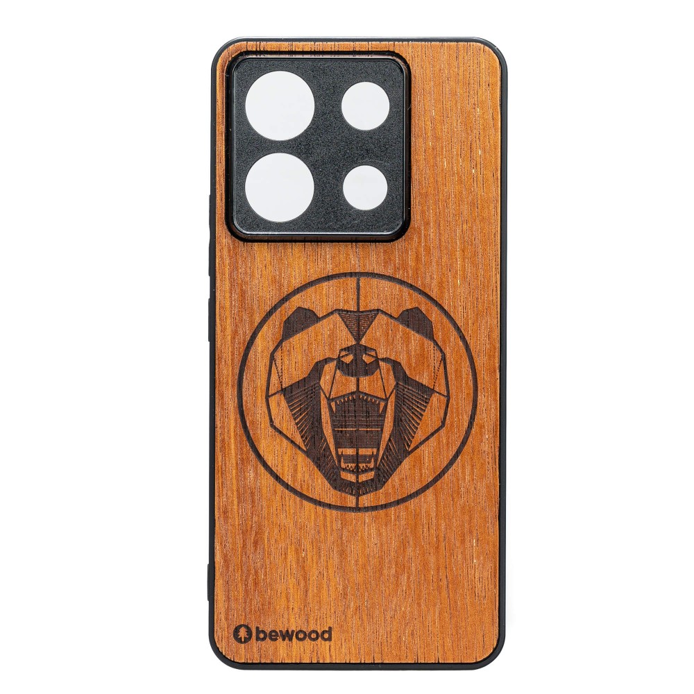 Drewniane Etui Bewood do Xiaomi Redmi Note 13 Pro 5G NIEDŹWIEDŹ MERBAU