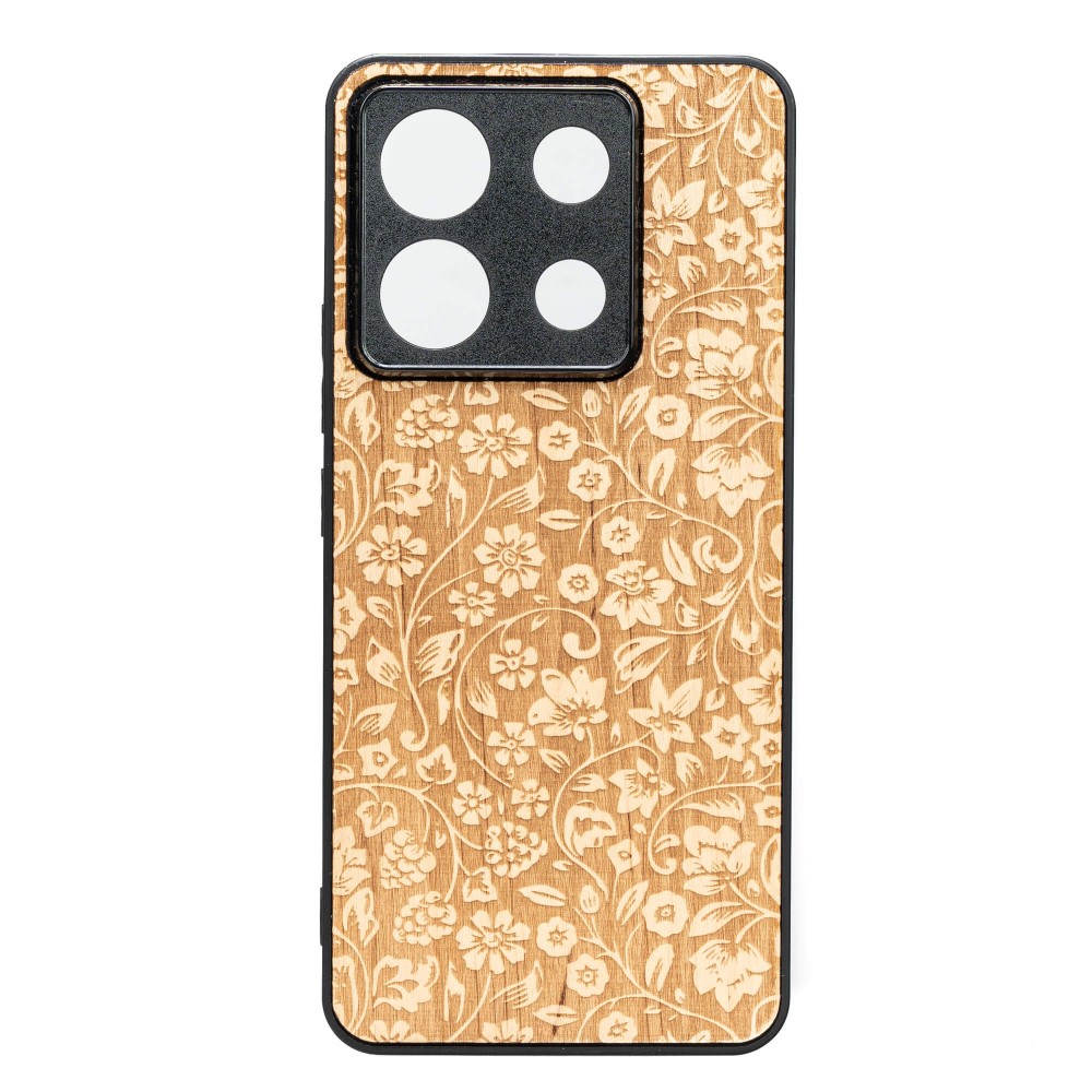 Xiaomi Redmi Note 13 Pro 5G Flowers Anigre Bewood Wood Case