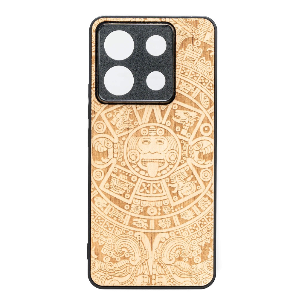 Drewniane Etui Bewood do Xiaomi Redmi Note 13 Pro 5G KALENDARZ AZTECKI ANIEGRE