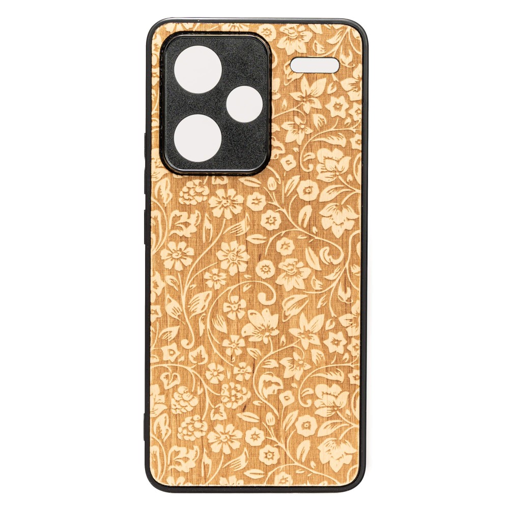 Drewniane Etui Bewood do Xiaomi Redmi Note 13 Pro Plus 5G KWIATY POLNE ANIEGRE