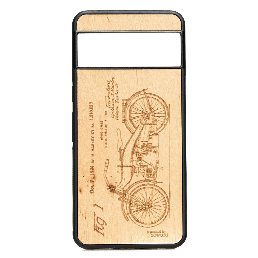 Google Pixel 8 Harley Patent Anigre Bewood Wood Case