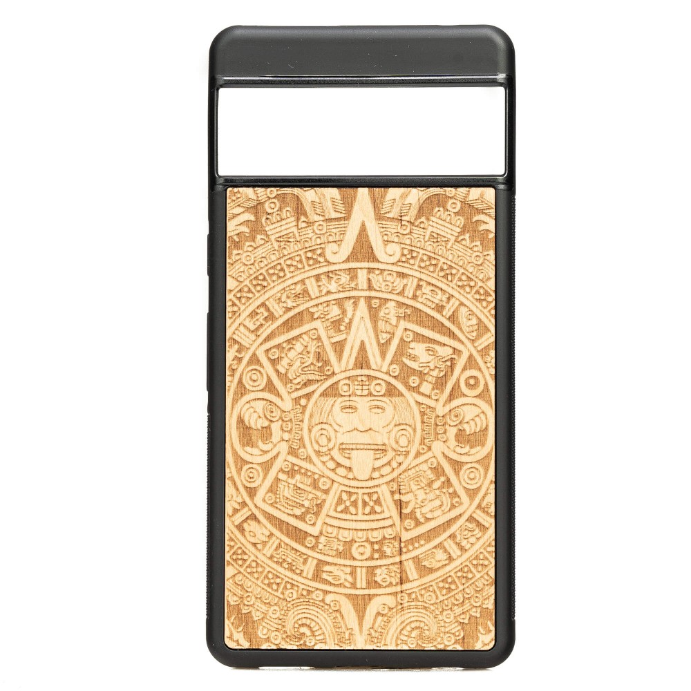 Google Pixel 7 Pro Aztec Calendar Anigre Bewood Wood Case