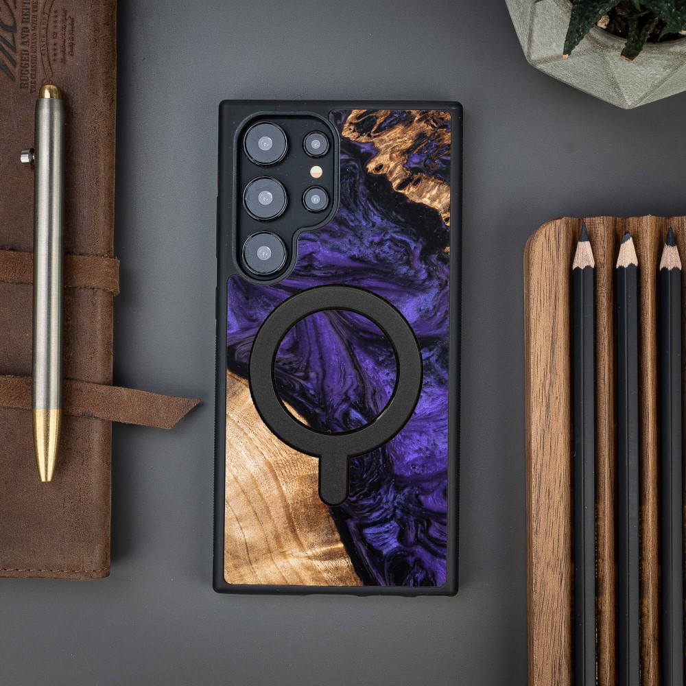 Bewood Resin Case - Samsung Galaxy S24 Ultra - Violet - MagSafe