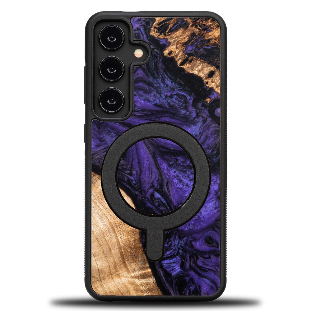 Etui Bewood Unique na Samsung Galaxy S24 - Violet z MagSafe