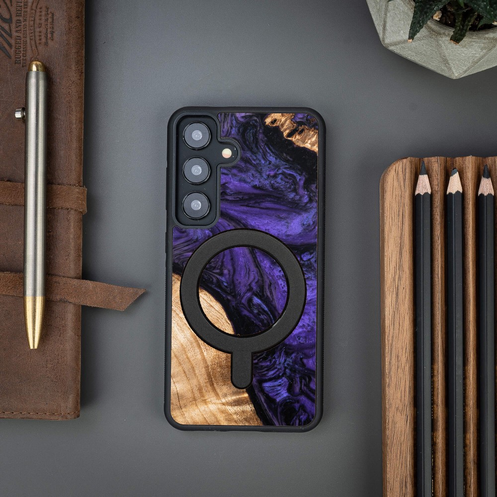 Bewood Resin Case - Samsung Galaxy S24 - Violet - MagSafe