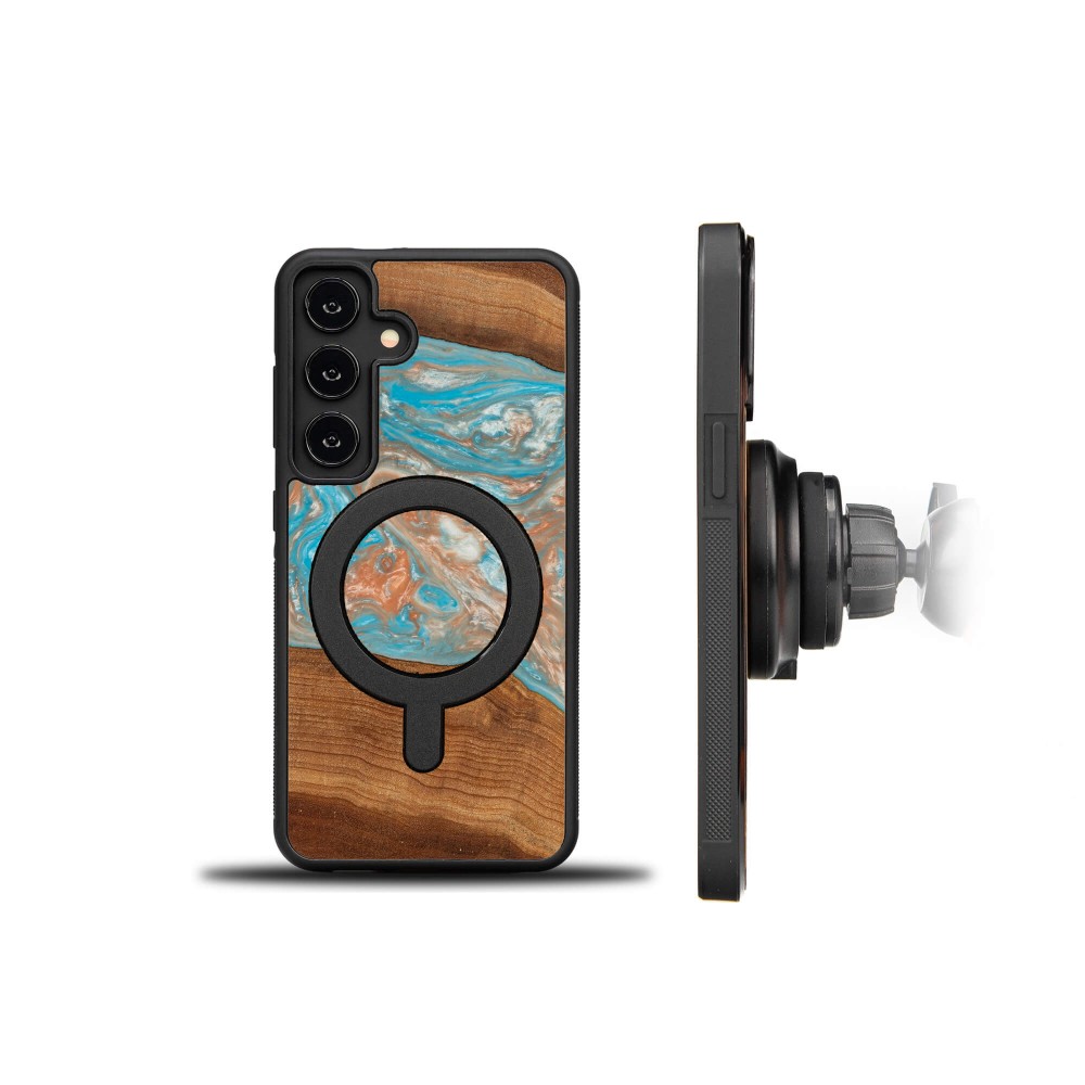 Bewood Resin Case - Samsung Galaxy S24 - Planets - Saturn - MagSafe