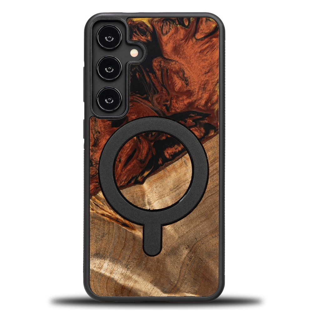 Bewood Resin Case - Samsung Galaxy S24 Plus - 4 Elements - Fire - MagSafe