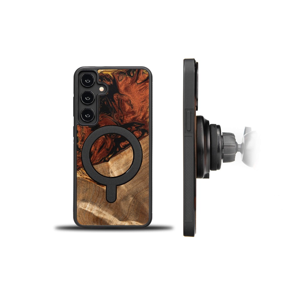 Etui Bewood Unique na Samsung Galaxy S24 Plus - 4 Żywioły - Ogień z MagSafe