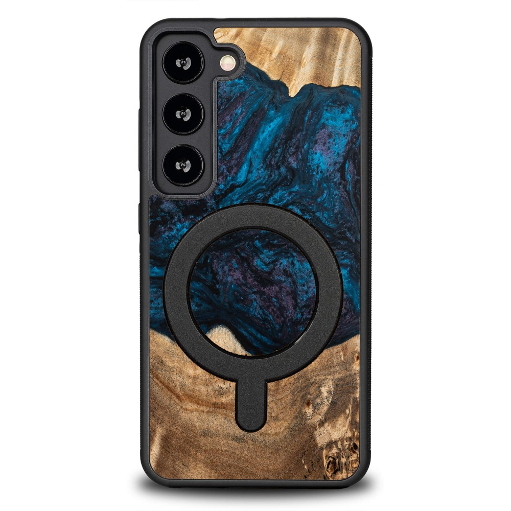 Etui Bewood Unique na Samsung Galaxy S23 - Planets - Neptun z MagSafe