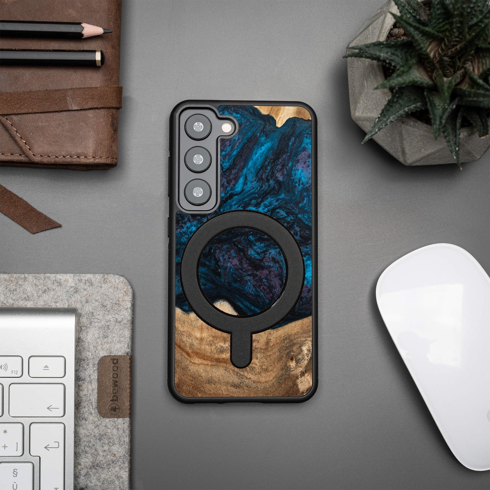 Bewood Resin Case - Samsung Galaxy S23 - Planets - Neptune - MagSafe