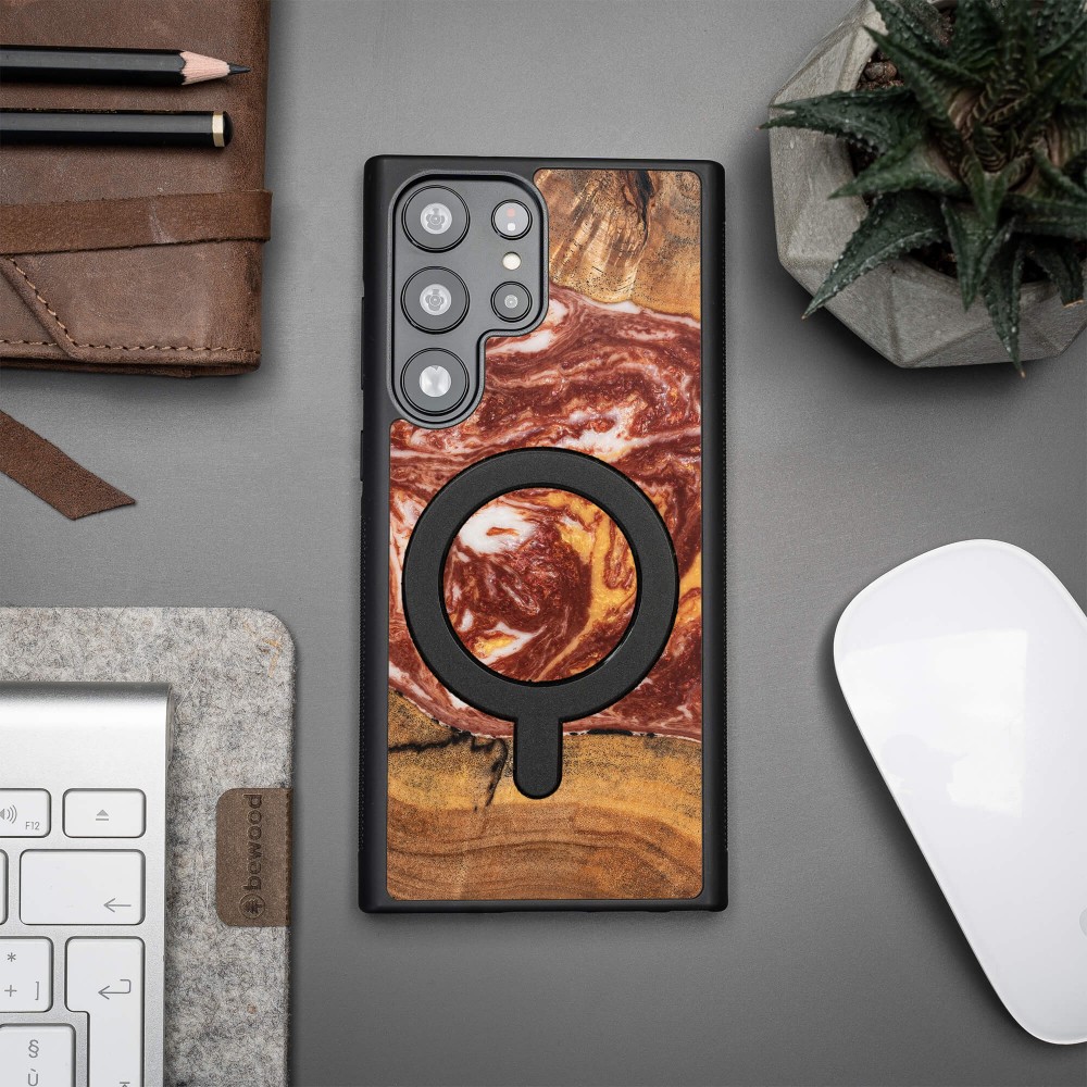 Bewood Resin Case - Samsung Galaxy S23 Ultra - Planets - Mars - MagSafe