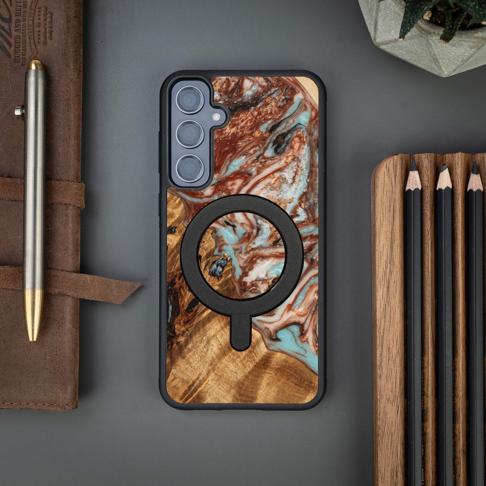 Etui Bewood Unique na Samsung Galaxy S23 FE - Planets - Jowisz z MagSafe