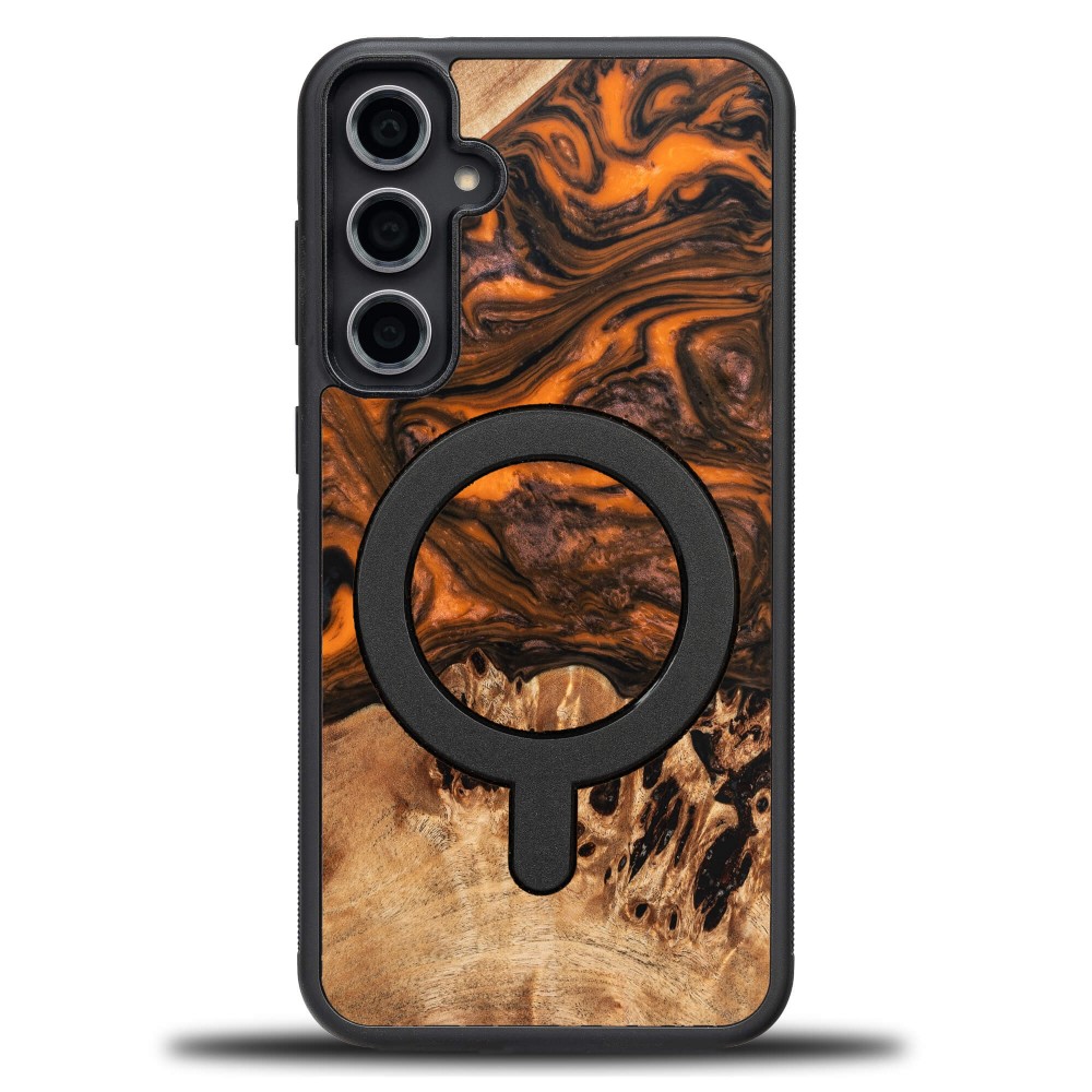Etui Bewood Unique na Samsung Galaxy S23 FE - Orange z MagSafe