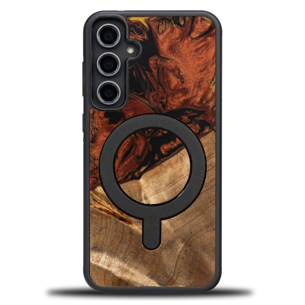 Etui Bewood Unique na Samsung Galaxy S23 FE - 4 Żywioły - Ogień z MagSafe