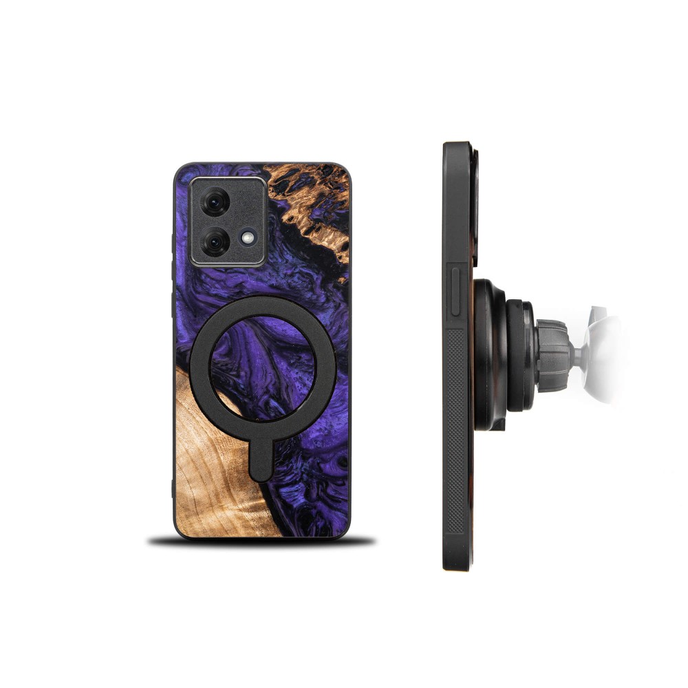 Etui Bewood Unique do Motorola G84 5G - Violet z MagSafe