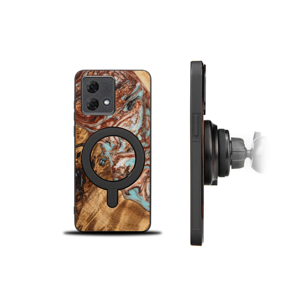 Etui Bewood Unique do Motorola G84 5G - Planets - Jowisz z MagSafe
