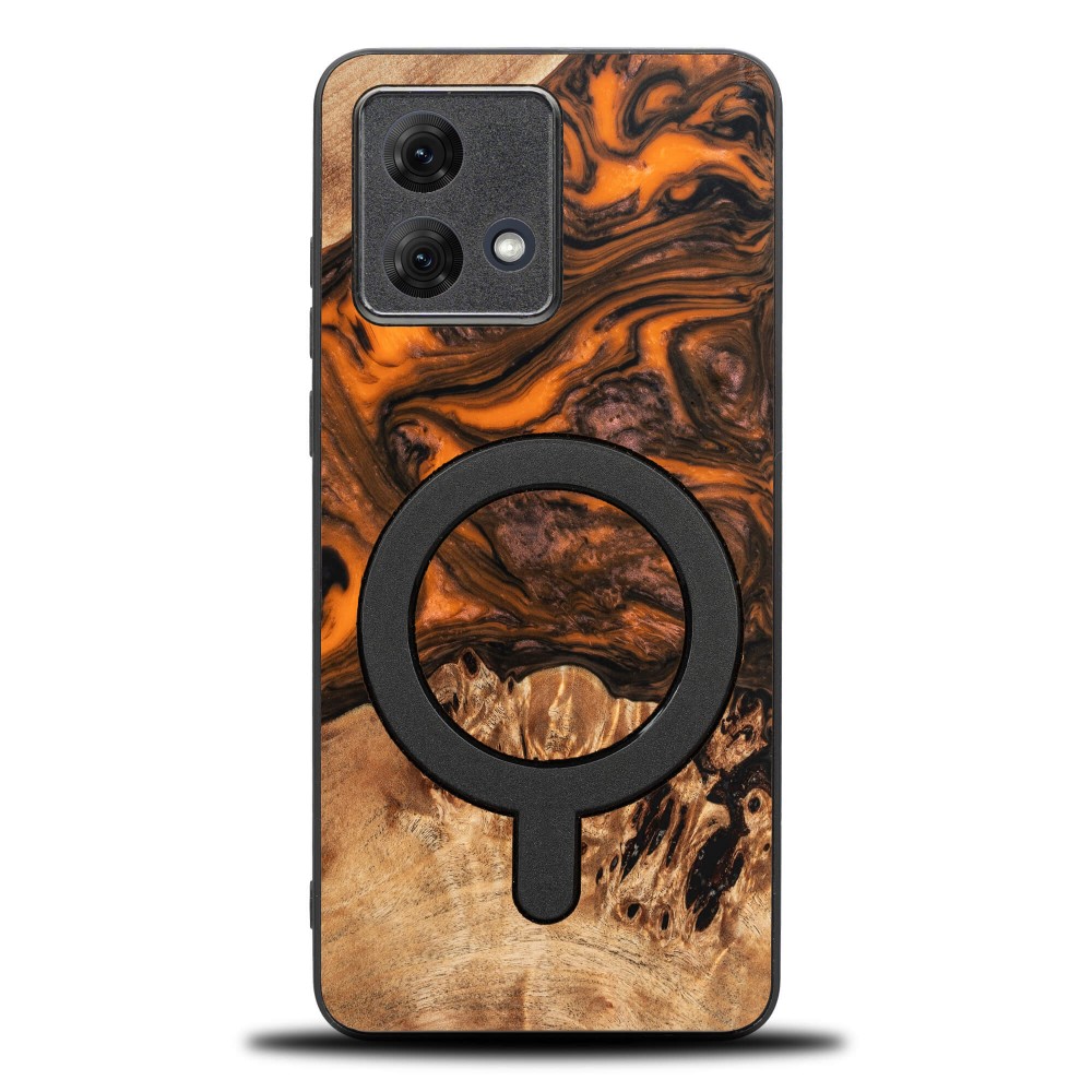 Bewood Resin Case for Motorola G84 5G - Orange with MagSafe