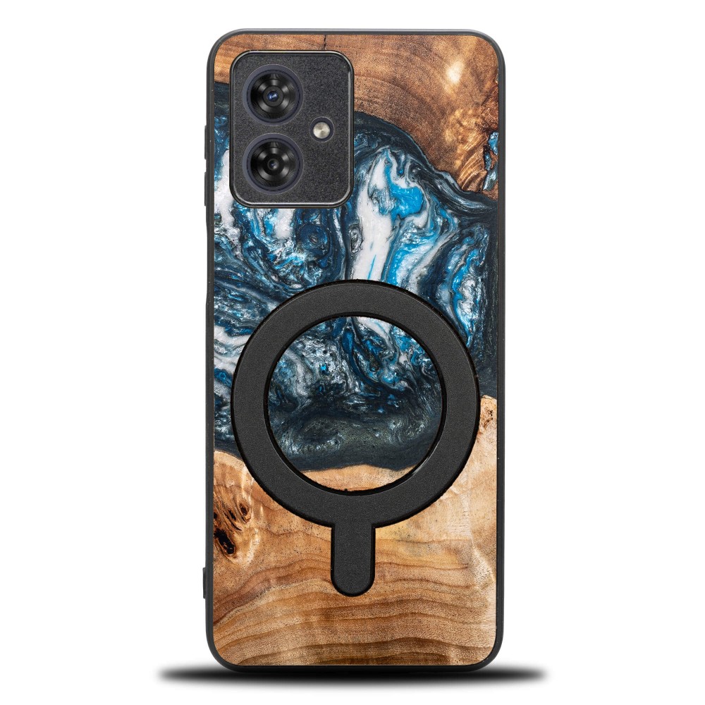 Bewood Resin Case for Motorola G54 5G - Planets - Earth with MagSafe