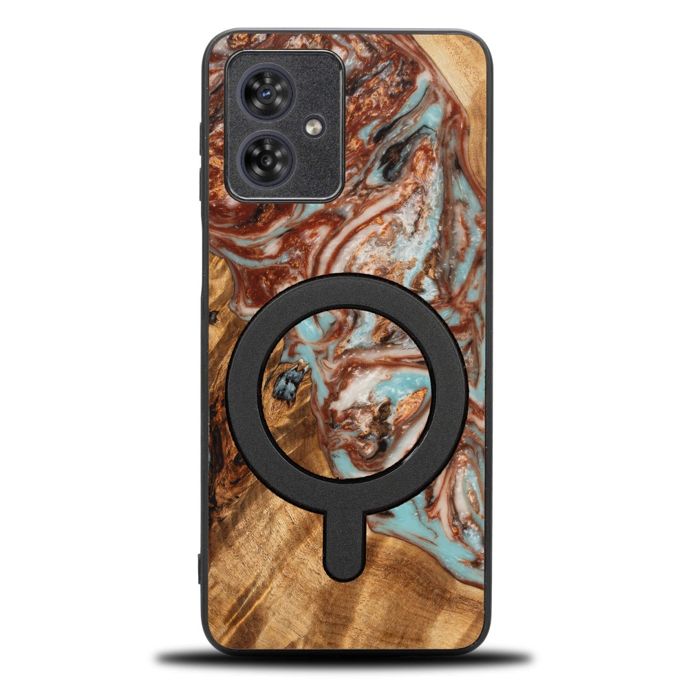 Etui Bewood Unique do Motorola G54 5G - Planets - Jowisz z MagSafe