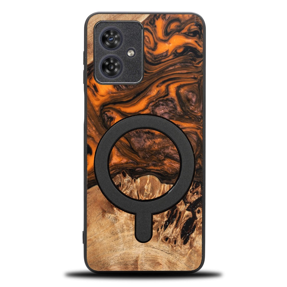 Bewood Resin Case for Motorola G54 5G - Orange with MagSafe