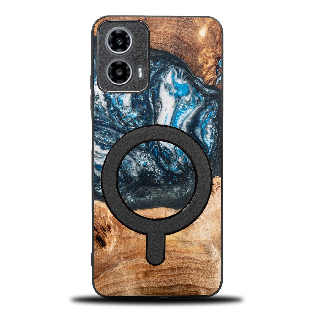 Bewood Resin Case for Motorola G34 5G - Planets - Earth with MagSafe